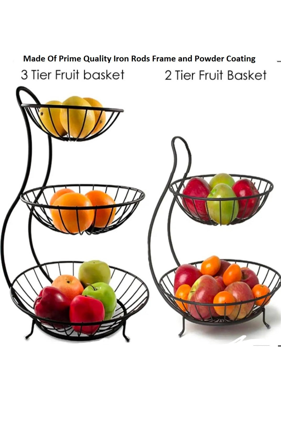 3 tier round fruit and vegetables basket